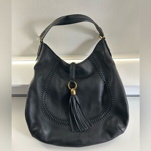 Ralph Lauren Black Leather Hobo Bag